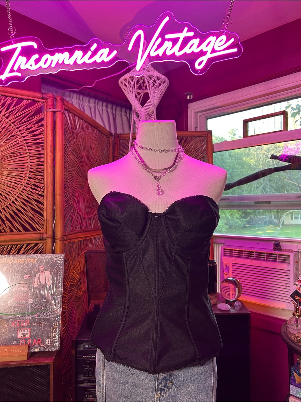 Carnival 80s Black Corset Bustier Top – Sleek Evening Bandeau